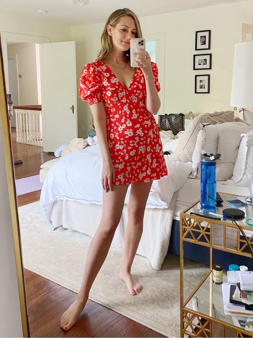 RIXO x Target Red Daisy Mini Dress Size 4 Cottagecore